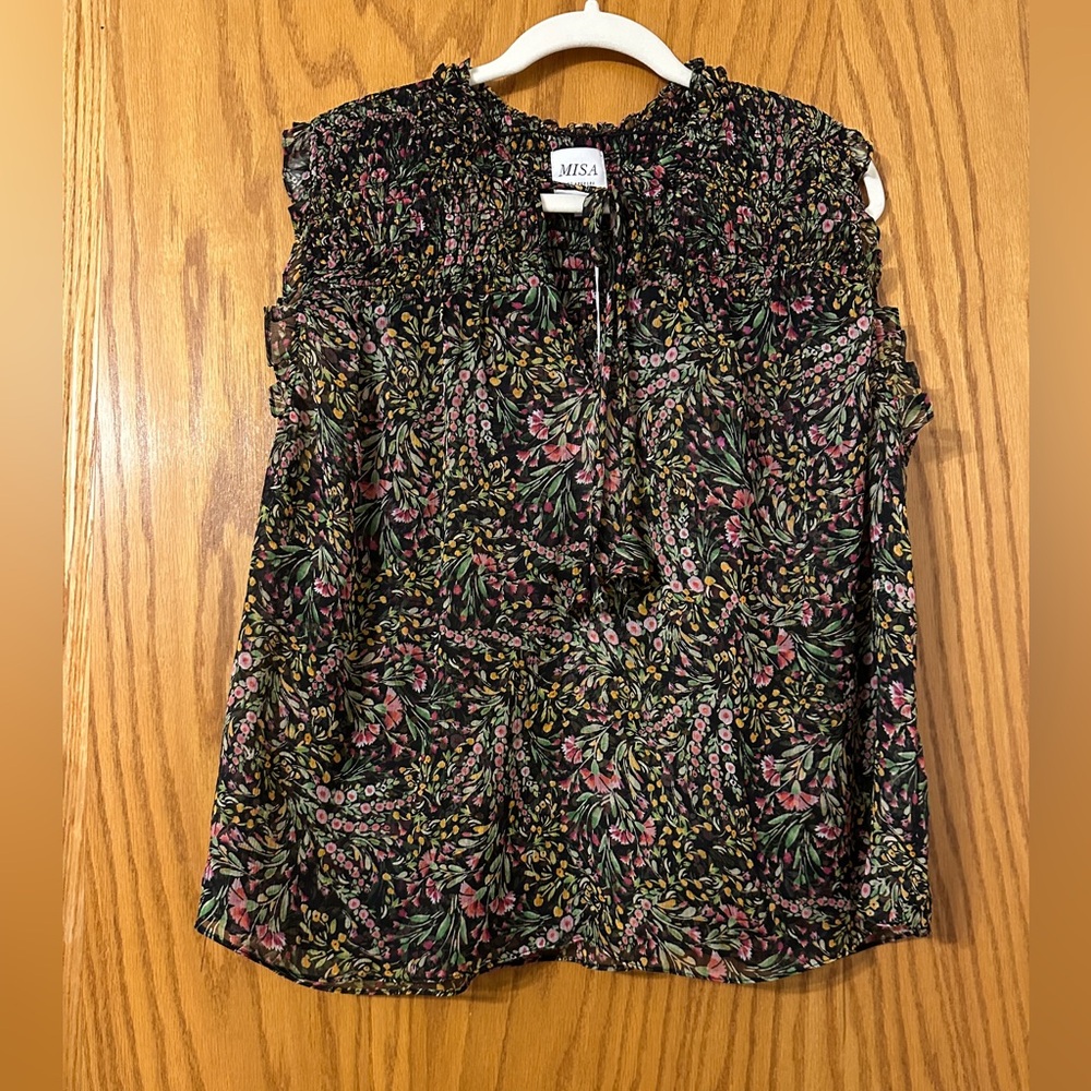 MISA Los Angeles Sleeveless Floral Top - NWT - Size L